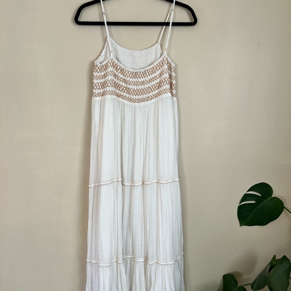 Zara White Crochet Detail Maxi Dress - Picture 3 of 7